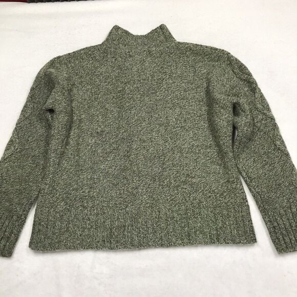 Vntage NEWTON TRADING Zip Cardigan Sweater Women PL Petite Moss Green Cable Knit - Picture 6 of 16